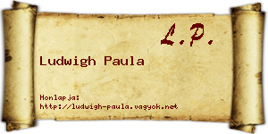 Ludwigh Paula névjegykártya
